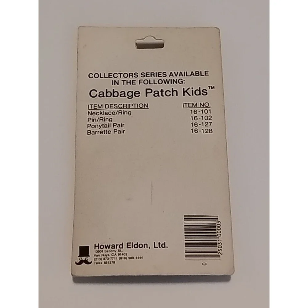 NRFP Vintage 1983 Cabbage Patch Kids Jewelry Set Plastic Necklace Ring #2